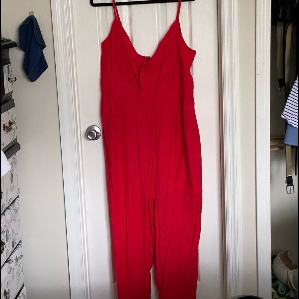 Red jumpsuit